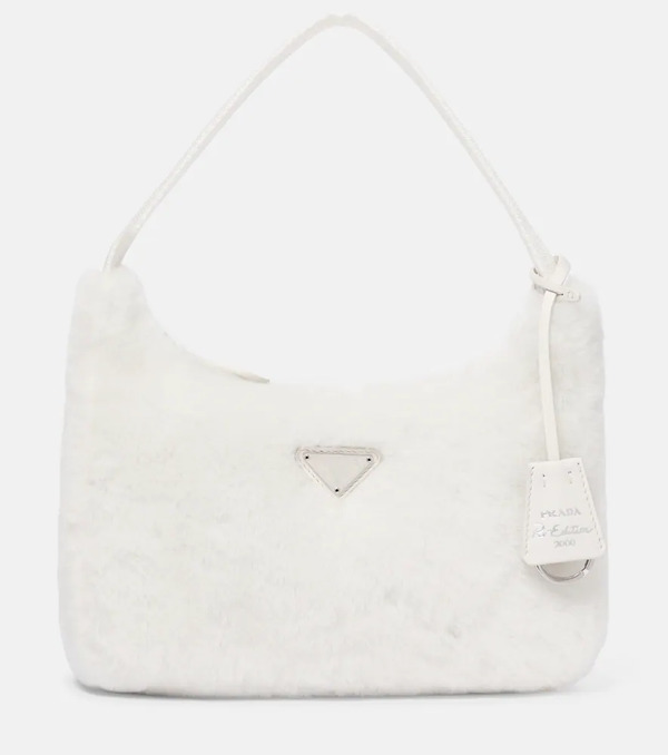  Prada Prada Re-edition 2000 Shearling Shoulder Bag 