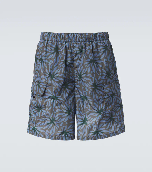  Prada Prada Re-nylon Floral Swim Trunks 