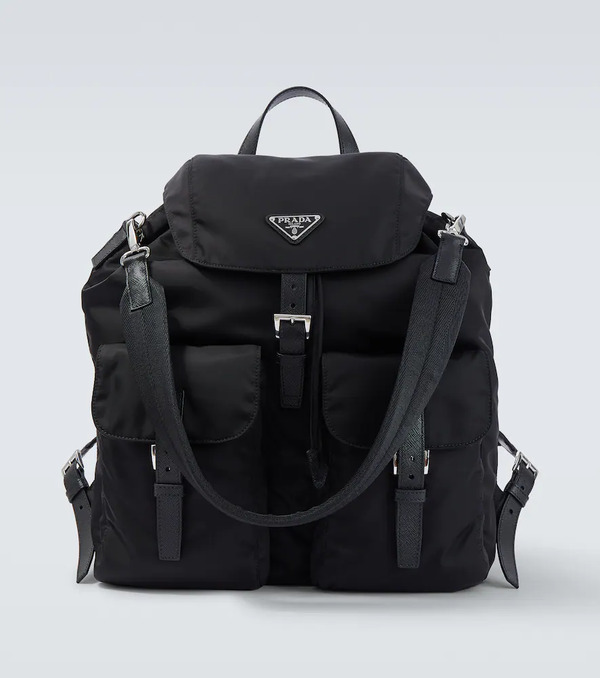  Prada Prada Re-nylon Leather-trimmed Backpack 
