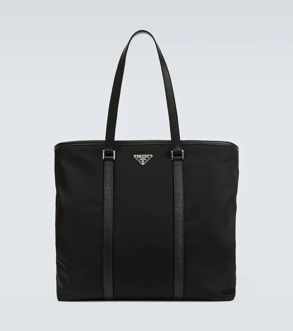 Prada Prada Re-nylon Leather-trimmed Tote Bag 