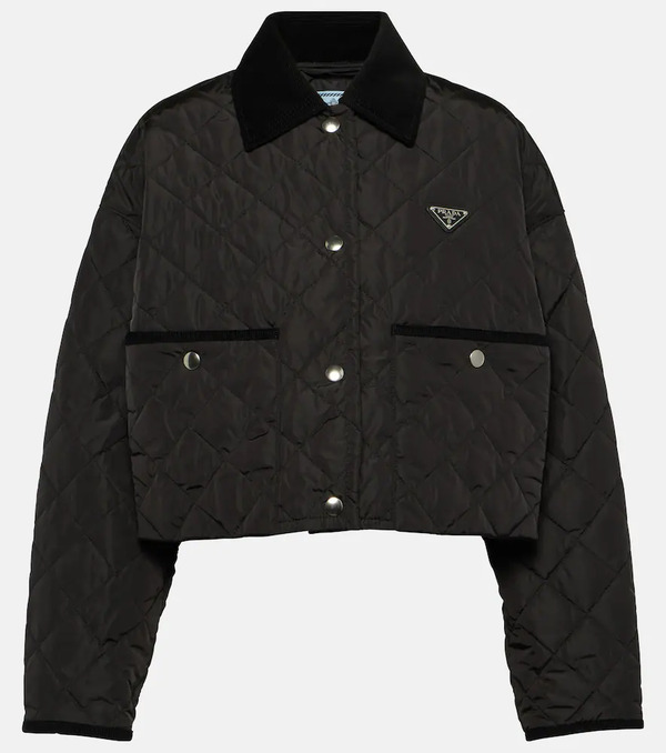  Prada Prada Re-nylon Quilted Cropped Jacket 