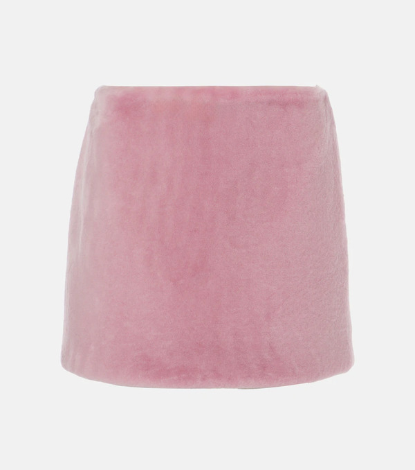  Prada Prada Shearling Miniskirt 
