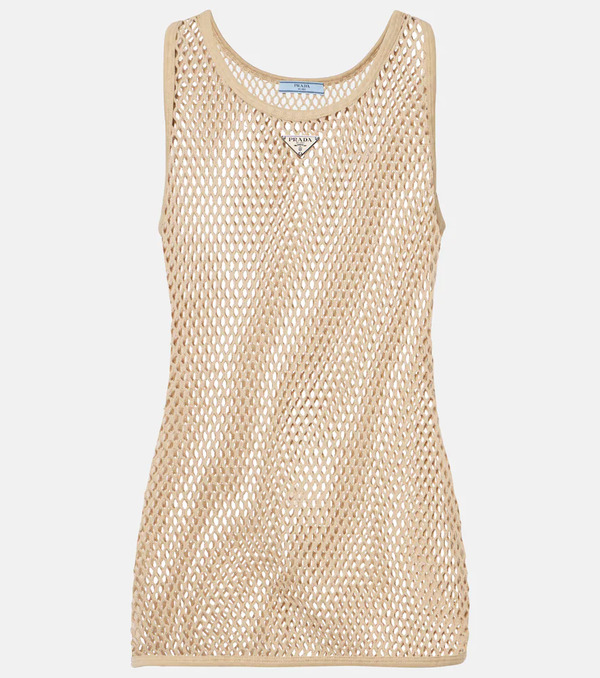  Prada Prada Sheer Cotton Tank Top 