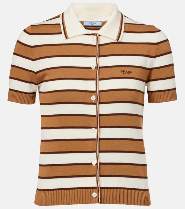  Prada Prada Striped Cotton Top 