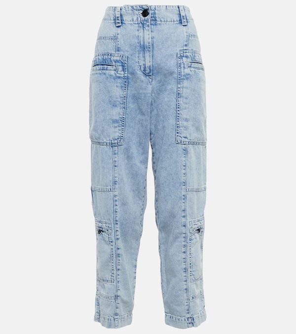  Proenza Schouler Proenza Schouler Chambray High-rise Cargo Jeans 