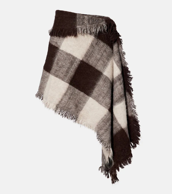  Proenza Schouler Proenza Schouler Kai Checked Alpaca And Wool-blend Miniskirt 