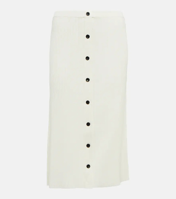  Proenza Schouler Proenza Schouler Rib-knit High-rise Midi Skirt 