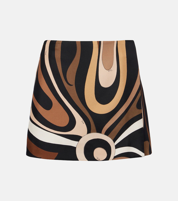  Pucci Pucci Marmo Silk Satin Miniskirt 