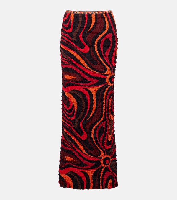 Pucci Pucci Occhi Smocked Maxi Skirt 