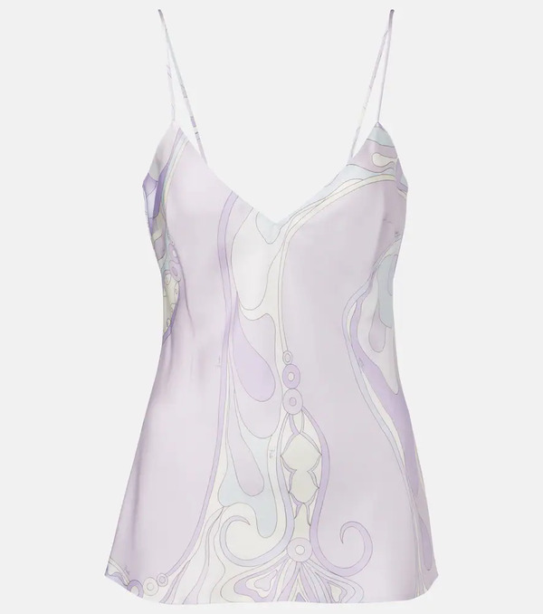  Pucci Pucci Orchidee Silk Satin Camisole 
