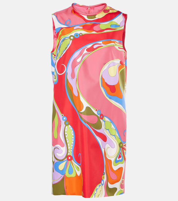  Pucci Pucci Orchidee Silk Twill Minidress 