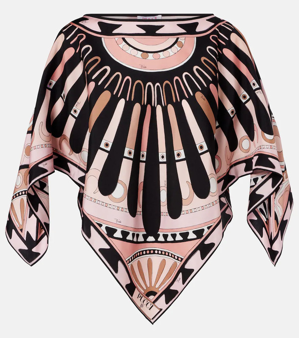  Pucci Pucci Soleil Silk Twill Blouse 