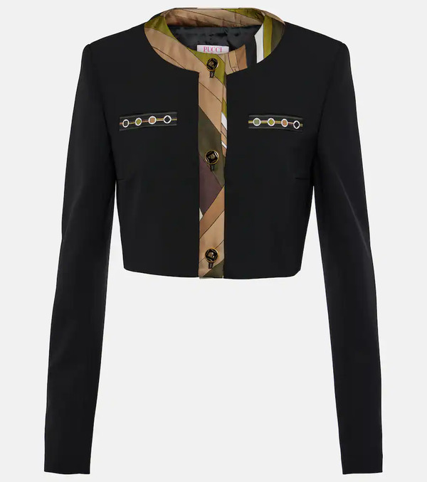  Pucci Pucci Vivara Cropped Wool-blend Jacket 