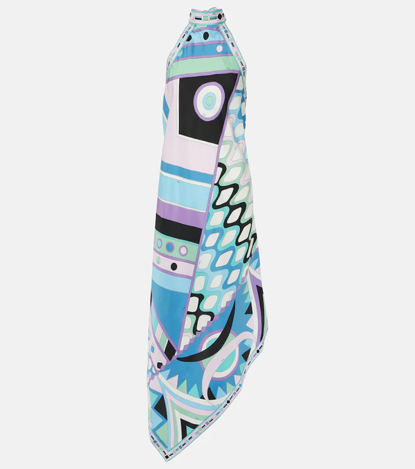  Pucci Pucci Vivara Halterneck Silk Midi Dress 