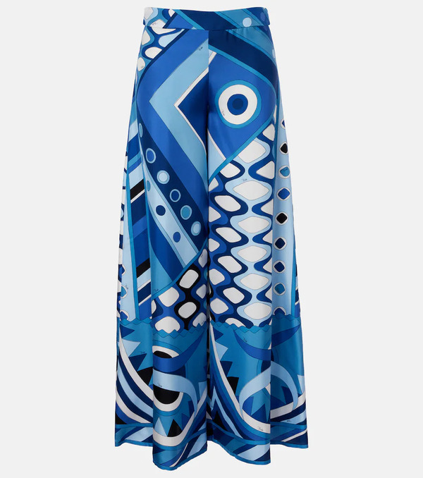  Pucci Pucci Vivara High-rise Silk Wide-leg Pants 