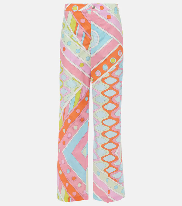  Pucci Pucci Vivara Mid-rise Cotton Straight Pants 