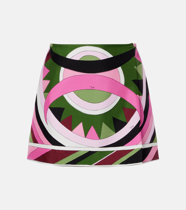  Pucci Pucci Vivara Silk Satin Miniskirt 