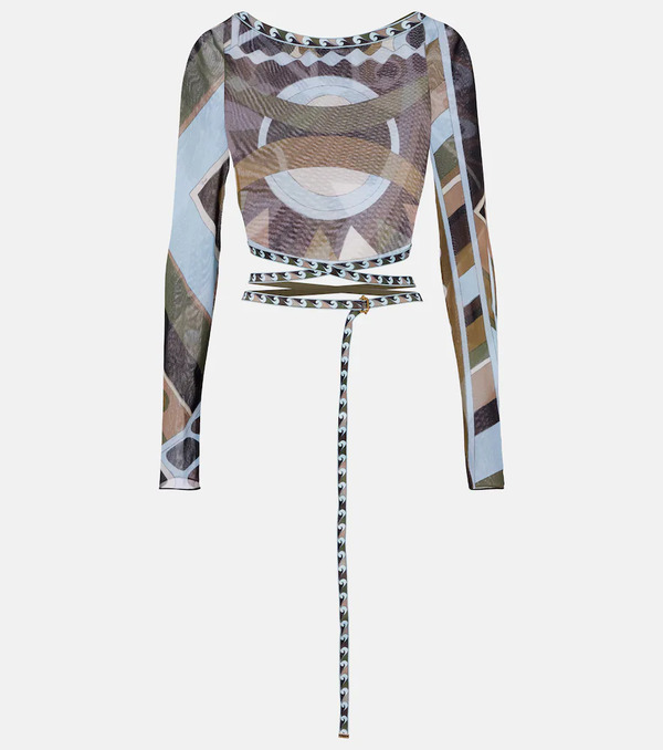  Pucci Pucci Vivara Tulle Crop Top 