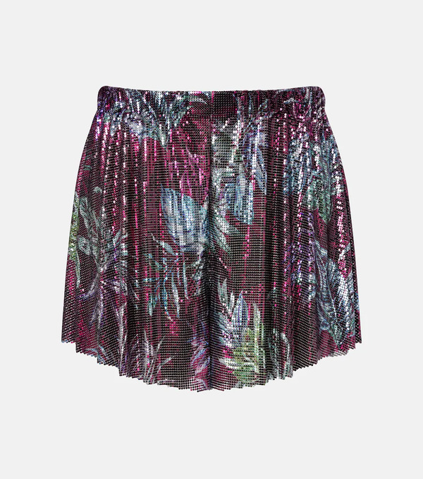  Rabanne Rabanne Printed Chainmail Shorts 