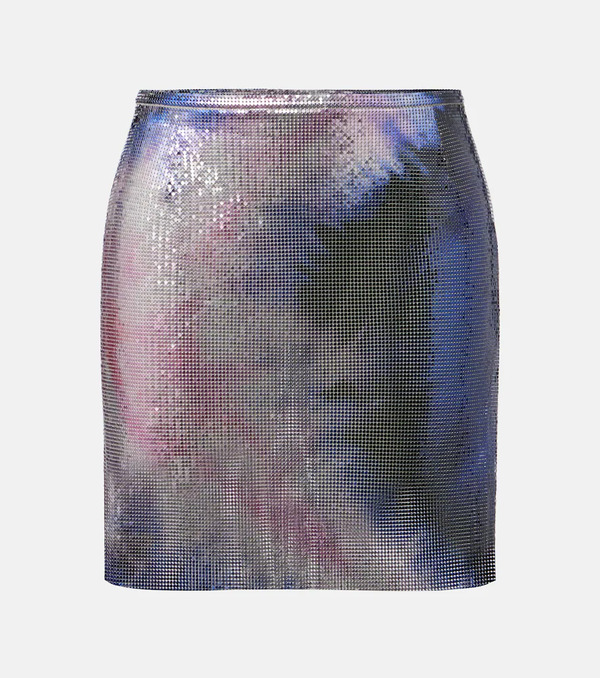  Rabanne Rabanne Tie-dye Metallic Miniskirt 