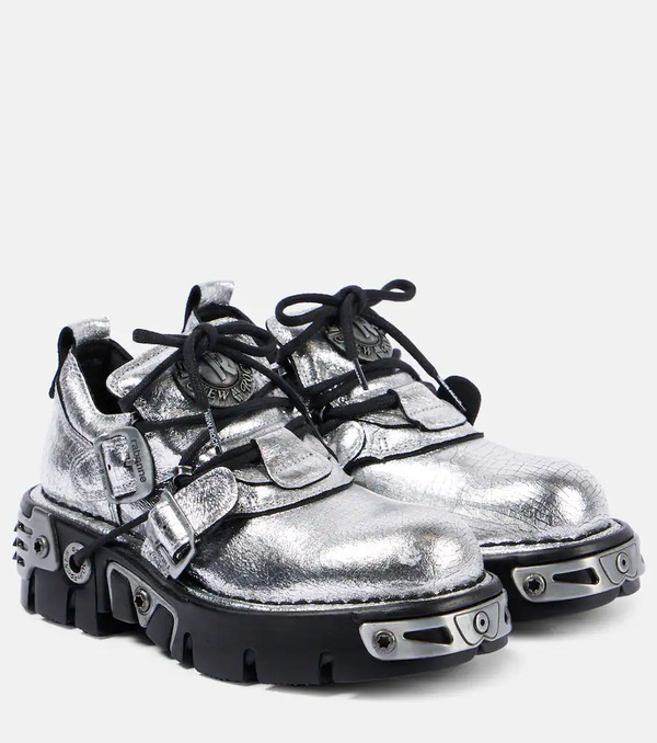  Rabanne Rabanne X New Rock Embellished Leather Boots 