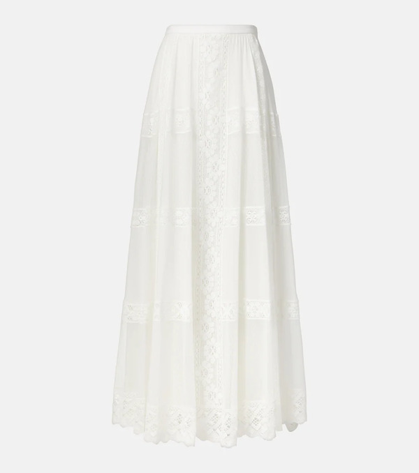  Ralph Lauren Collection Ralph Lauren Collection Malti Cotton And Silk Maxi Skirt 