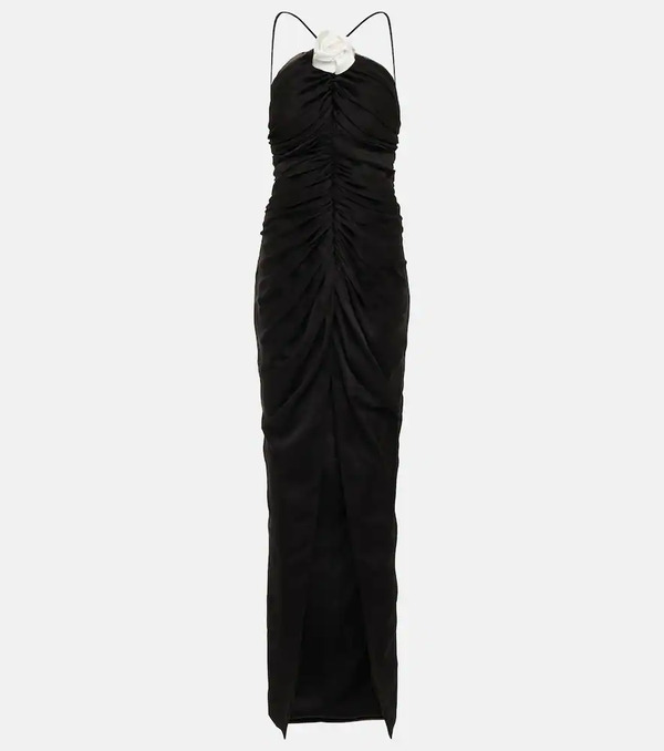  Rasario Rasario Floral-appliquã© Chiffon Gown 