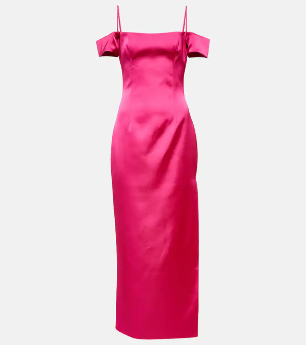  Rasario Rasario Off-shoulder Satin Gown 