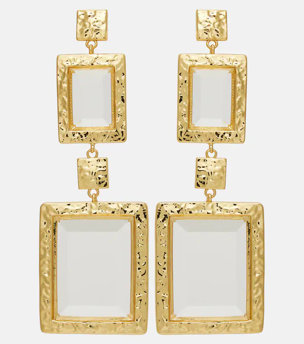  Rebecca Vallance Rebecca Vallance Embellished Gold-plated Drop Earrings 