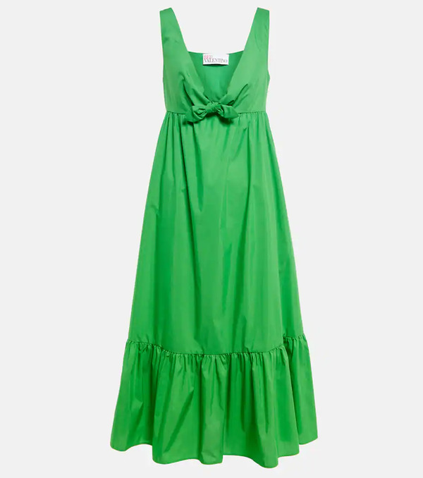  Redvalentino Redvalentino Cotton-blend Poplin Midi Dress 
