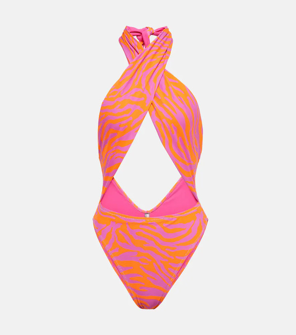  Reina Olga Reina Olga Italian Stallion Zebra-print Swimsuit 