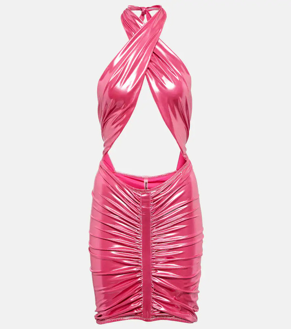  Reina Olga Reina Olga Stallion Cutout Lamã© Minidress 