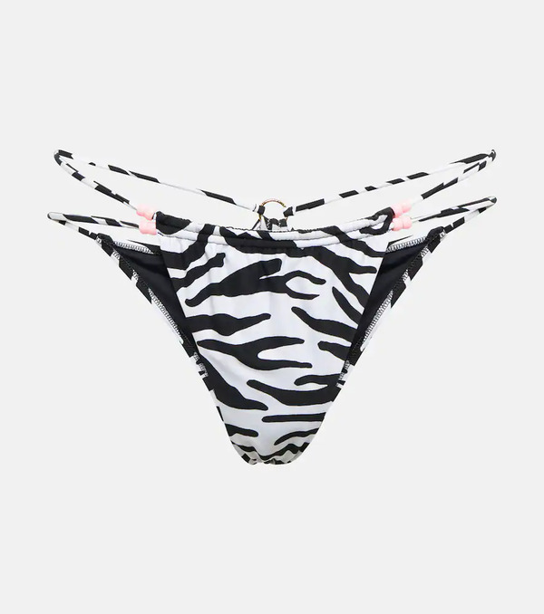  Reina Olga Reina Olga Theresa Zebra-print Bikini Bottoms 