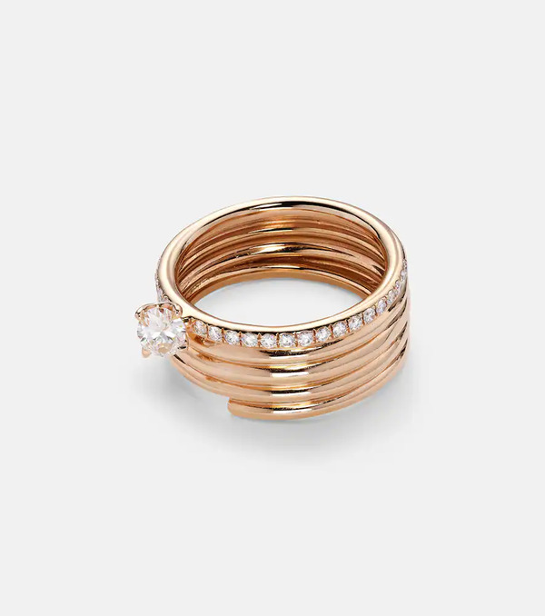  Repossi Repossi Blast 18kt Rose-gold Ring With Diamonds 