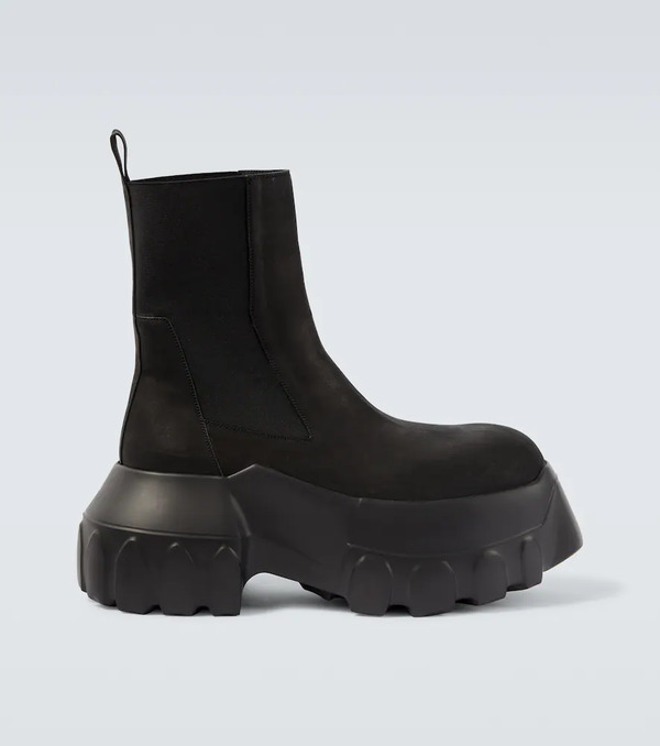  Rick Owens Rick Owens Beatle Mega Tractors Leather Chelsea Boots 