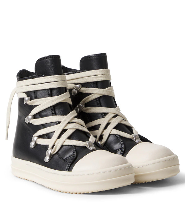  Rick Owens Kids Rick Owens Kids Hexalace Leather Sneakers 
