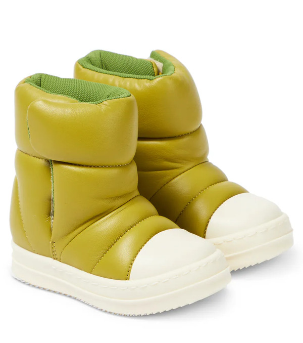  Rick Owens Kids Rick Owens Kids Puffer Leather Boots 