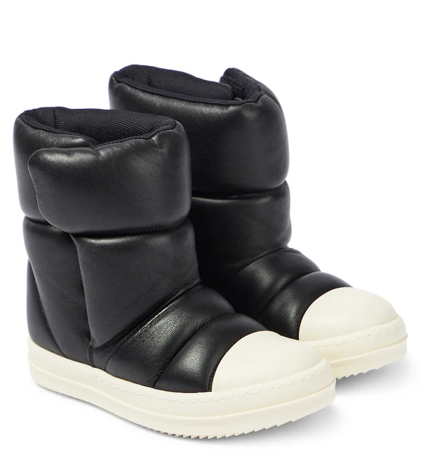  Rick Owens Kids Rick Owens Kids Puffer Leather Boots 
