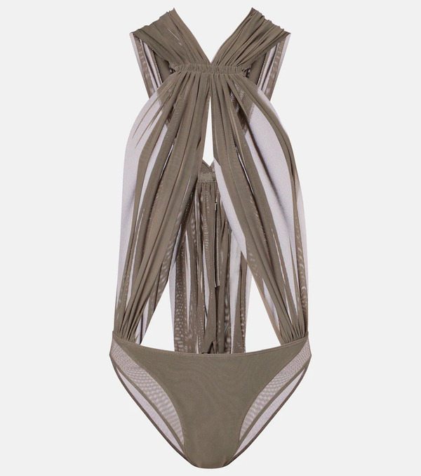  Rick Owens Rick Owens Miami Cutout Sheer Tulle Bodysuit 