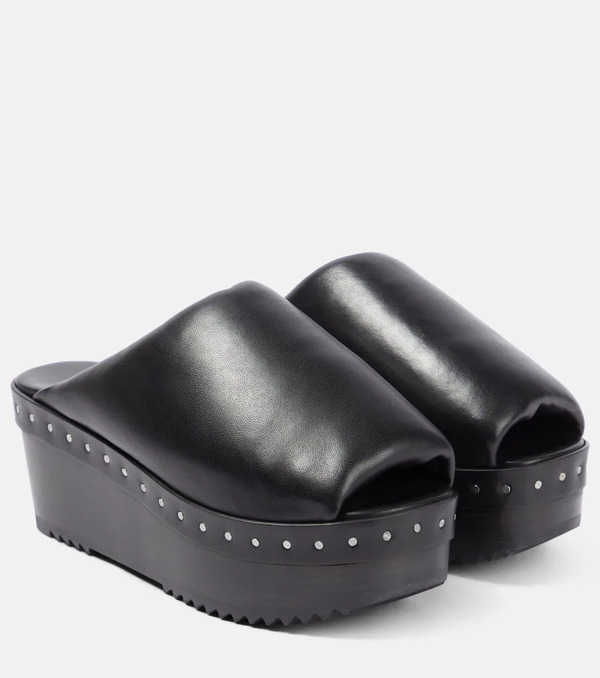  Rick Owens Rick Owens Padded Leather Platform Sandals 