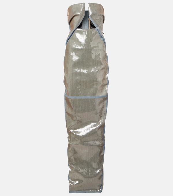  Rick Owens Rick Owens Prong Sequined Denim Gown 