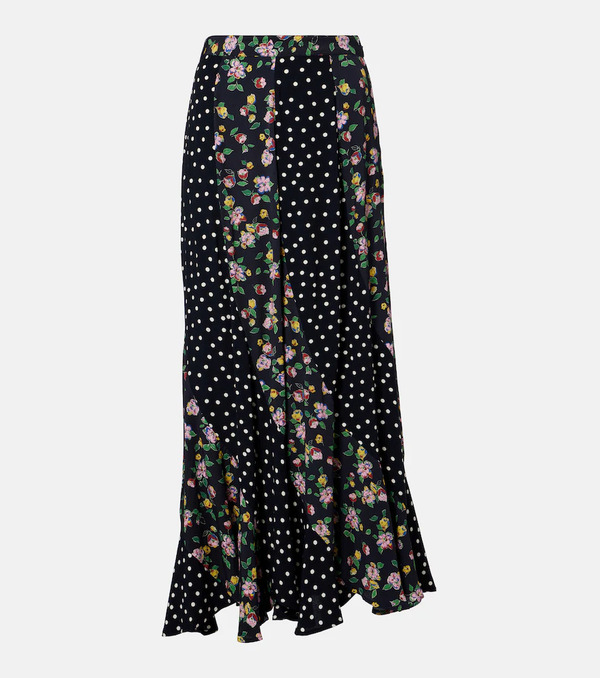  Rixo Rixo Gracella Paneled Midi Skirt 