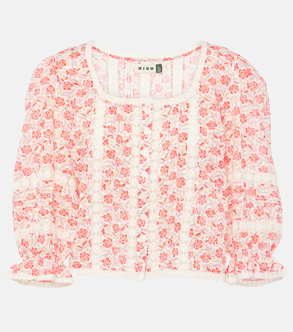  Rixo Rixo Jacques Floral Cotton Voile Top 
