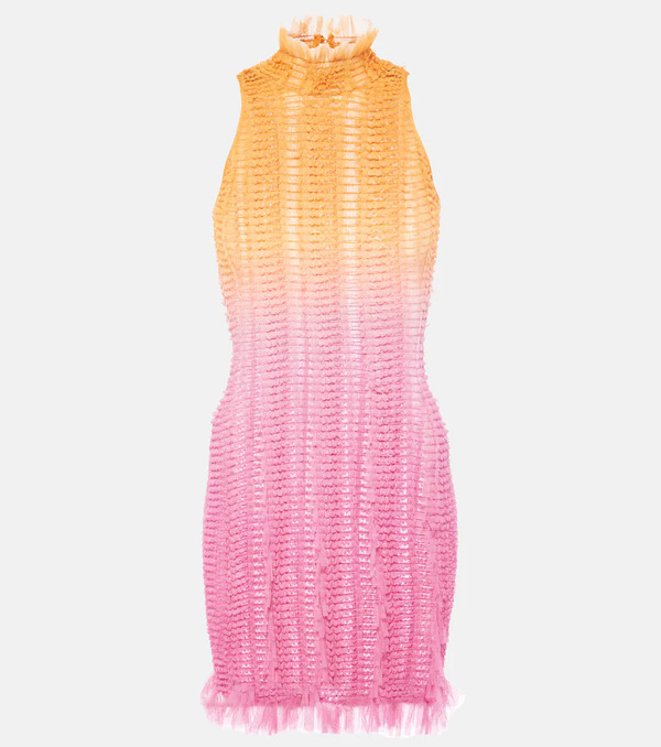  Roberta Einer Roberta Einer Angel Printed Tulle-trimmed Minidress 