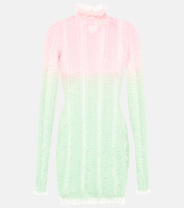  Roberta Einer Roberta Einer Angel Printed Tulle-trimmed Minidress 