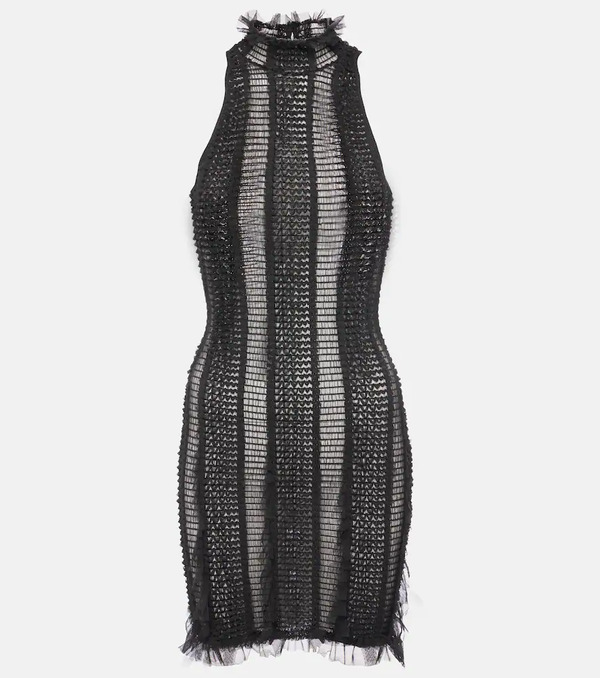  Roberta Einer Roberta Einer Angel Tulle-trimmed Minidress 