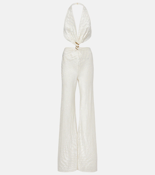  Roberto Cavalli Roberto Cavalli Embellished Halterneck Jumpsuit 