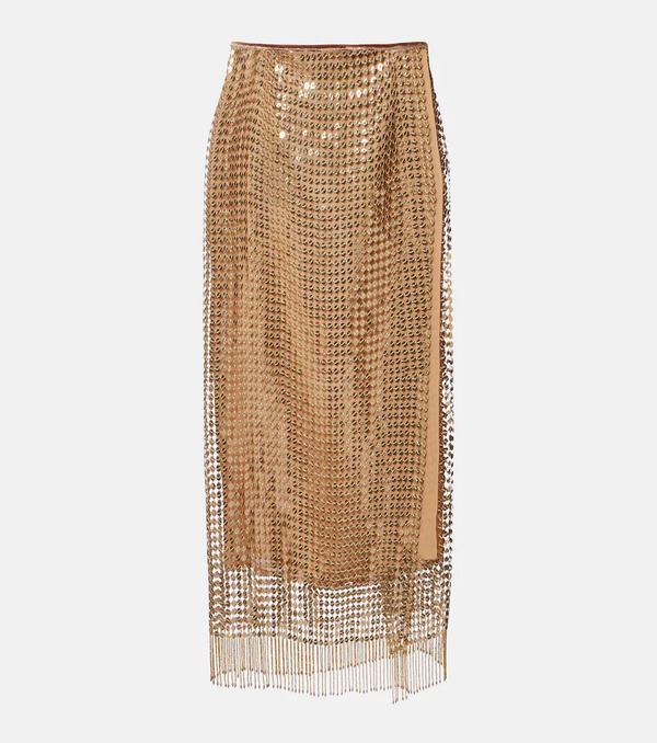  Roberto Cavalli Roberto Cavalli Embellished Wrap Skirt 