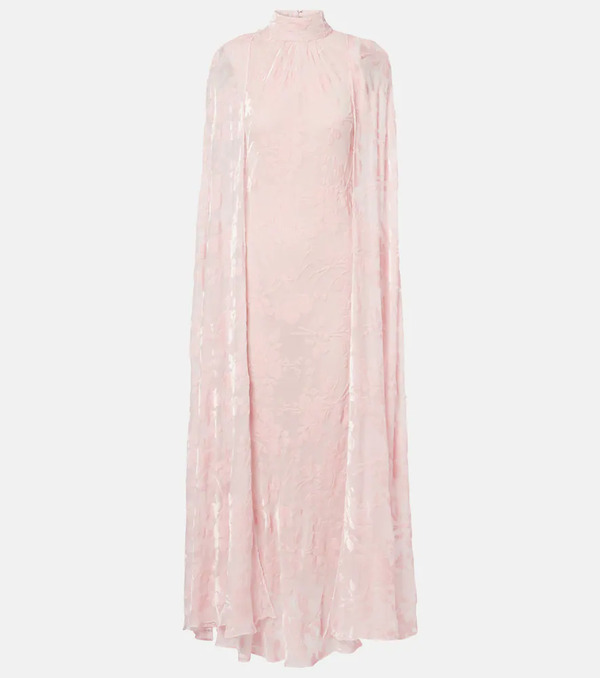  Rodarte Rodarte Caped Velvet Devorã© Gown 