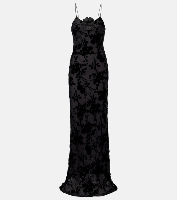  Rodarte Rodarte Devorã© Floral Velvet Gown 